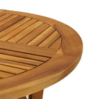 vidaXL Gartentisch Ø 85 cm Massivholz Akazie