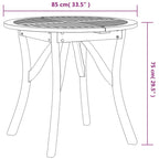 vidaXL Gartentisch Ø 85 cm Massivholz Akazie