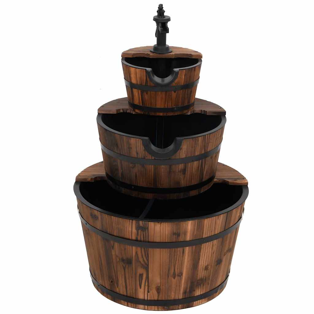 vidaXL Gartenbrunnen mit Pumpe 60x60x94 cm Massivholz Tanne