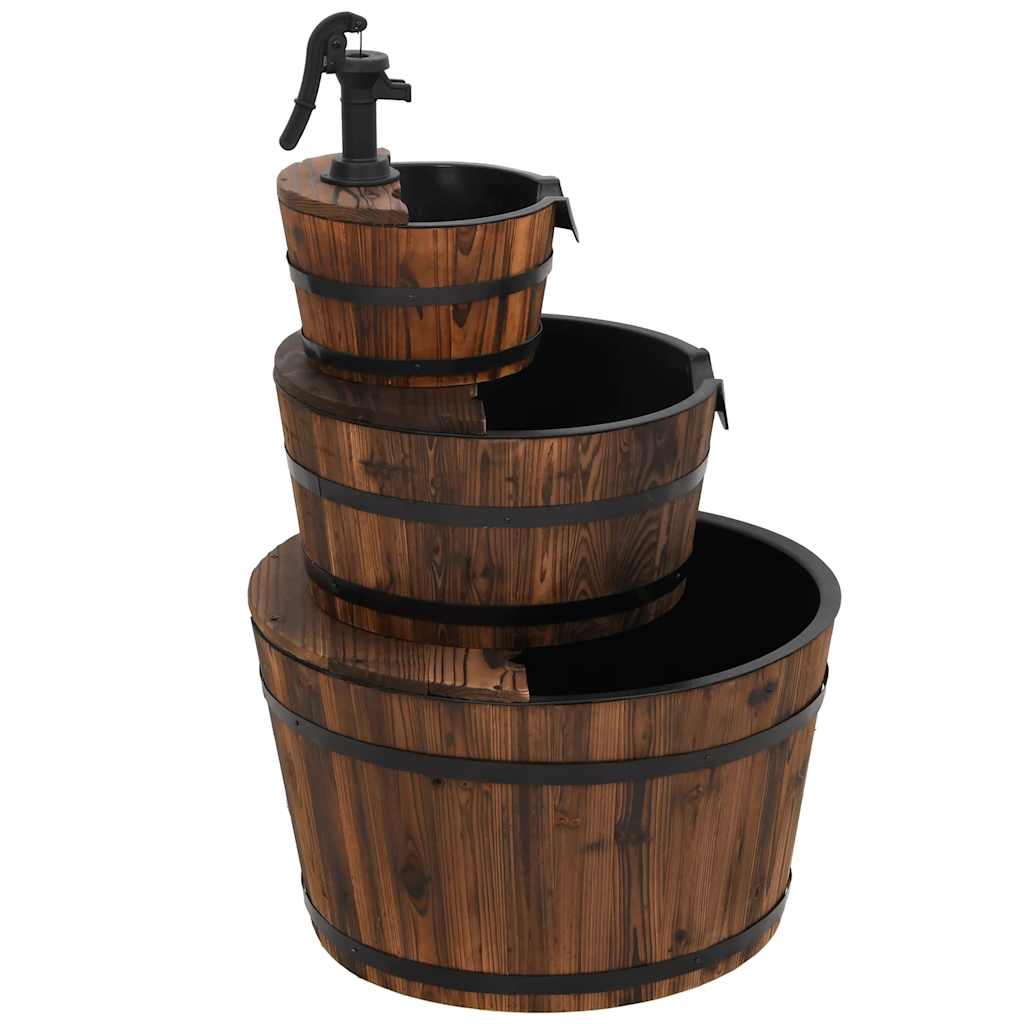 vidaXL Gartenbrunnen mit Pumpe 60x60x94 cm Massivholz Tanne
