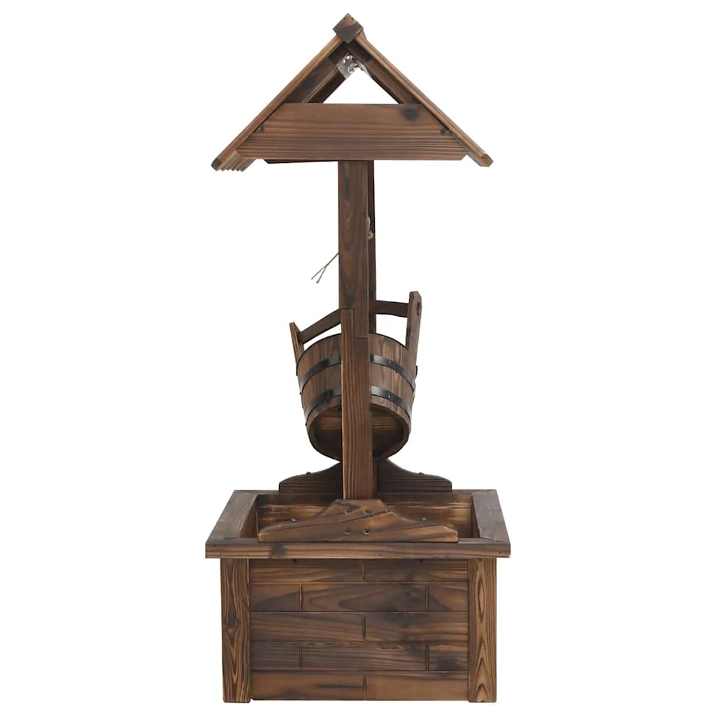 vidaXL Wunschbrunnen mit Pumpe 57x50x112 cm Massivholz Tanne