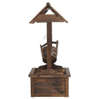 vidaXL Wunschbrunnen mit Pumpe 57x50x112 cm Massivholz Tanne