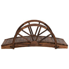 vidaXL Gartenbrücke mit Rad-Design 99x50x38 cm Massivholz Tanne