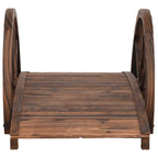 vidaXL Gartenbrücke mit Rad-Design 99x50x38 cm Massivholz Tanne
