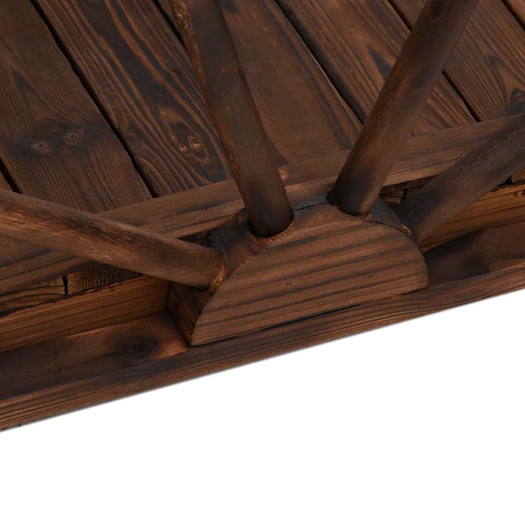 vidaXL Gartenbrücke mit Rad-Design 99x50x38 cm Massivholz Tanne