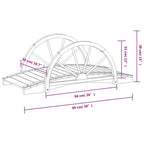vidaXL Gartenbrücke mit Rad-Design 99x50x38 cm Massivholz Tanne
