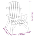vidaXL Gartenstuhl 68x86x103 cm Massivholz Fichte