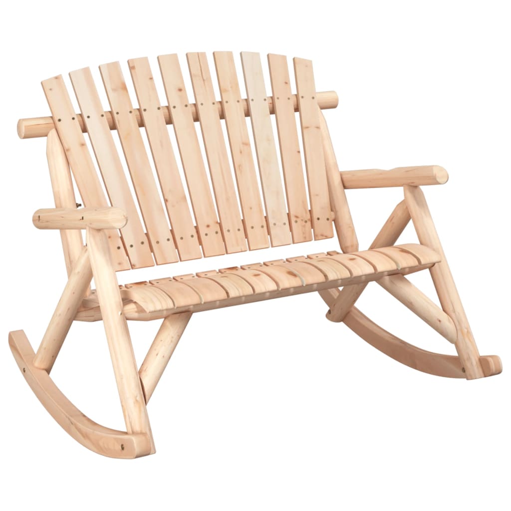 vidaXL Garten-Schaukelbank 2-Sitzer 123x96x102 cm Massivholz Fichte