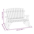 vidaXL Garten-Schaukelbank 2-Sitzer 123x96x102 cm Massivholz Fichte