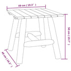 vidaXL Beistelltisch 49x49x50 cm Massivholz Fichte