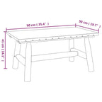 vidaXL Couchtisch 90x50x41 cm Massivholz Fichte