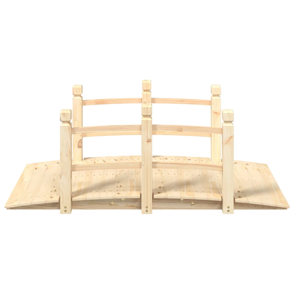 vidaXL Gartenbrücke mit Geländer 150x67x56 cm Massivholz Fichte