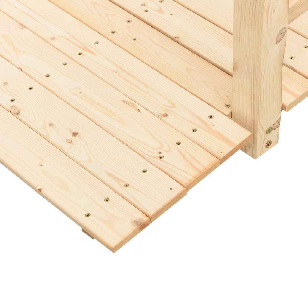vidaXL Gartenbrücke mit Geländer 150x67x56 cm Massivholz Fichte