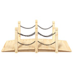 vidaXL Gartenbrücke mit Kettengeländer 150x67x56 cm Massivholz Fichte