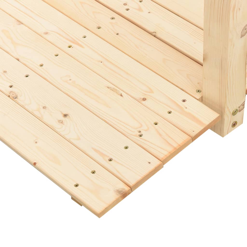vidaXL Gartenbrücke mit Kettengeländer 150x67x56 cm Massivholz Fichte