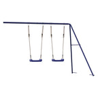 vidaXL Kinderschaukeln 2 Stk. Blau 265x156,5x155,5 cm Polypropylen