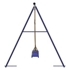 vidaXL Kinderschaukeln 2 Stk. Blau 265x156,5x155,5 cm Polypropylen