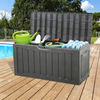 vidaXL Truhe Schwarz 118x53x57 cm Polypropylen