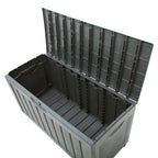 vidaXL Truhe Schwarz 118x53x57 cm Polypropylen