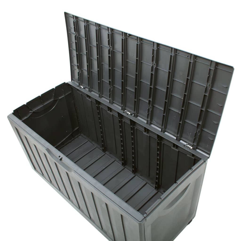 vidaXL Truhe Schwarz 118x53x57 cm Polypropylen