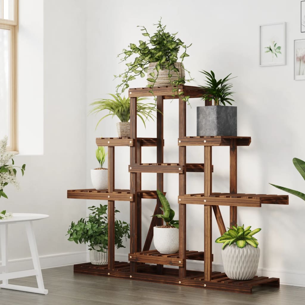 vidaXL Blumenständer 110x25x96 cm Massivholz Tanne