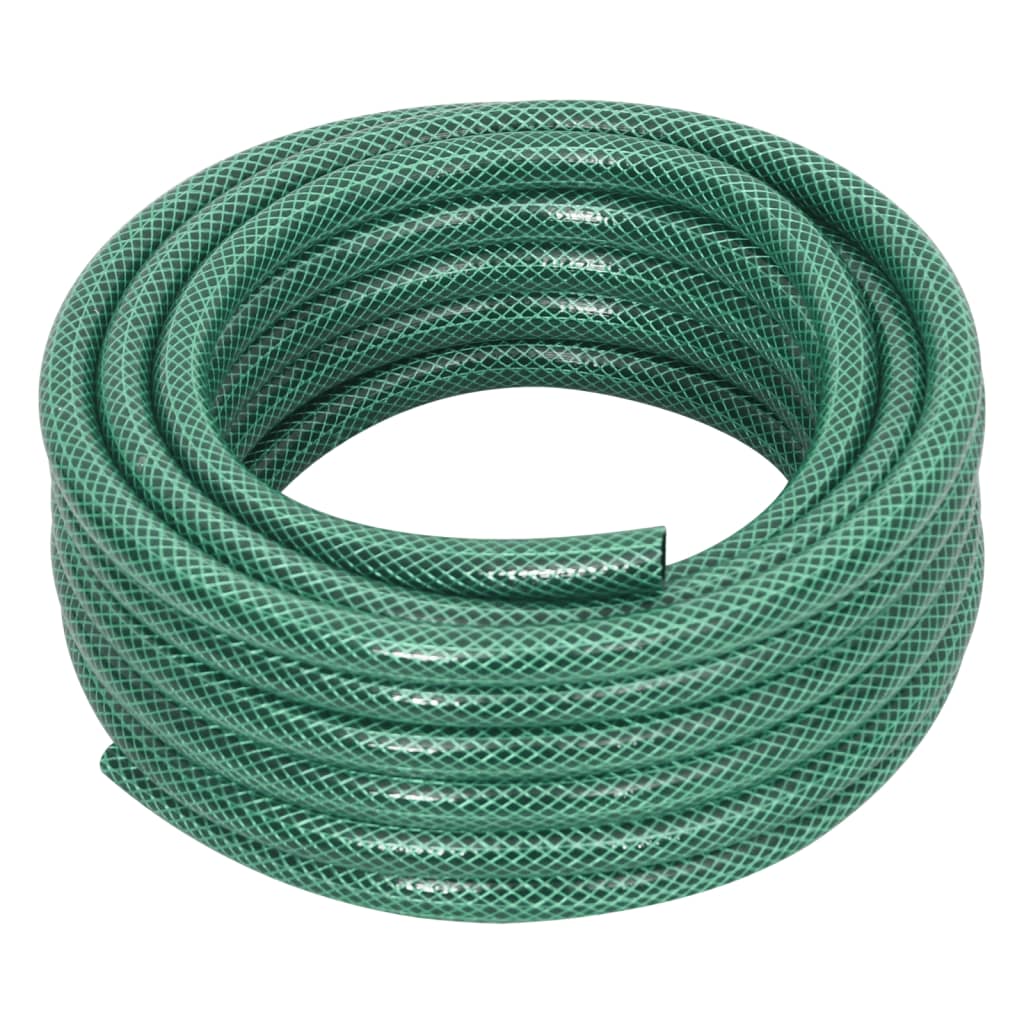 vidaXL Gartenschlauch mit Kupplung-Set Grün 0,5" 10 m PVC