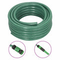 vidaXL Gartenschlauch mit Armaturen-Set Grün 0,6" 50 m PVC