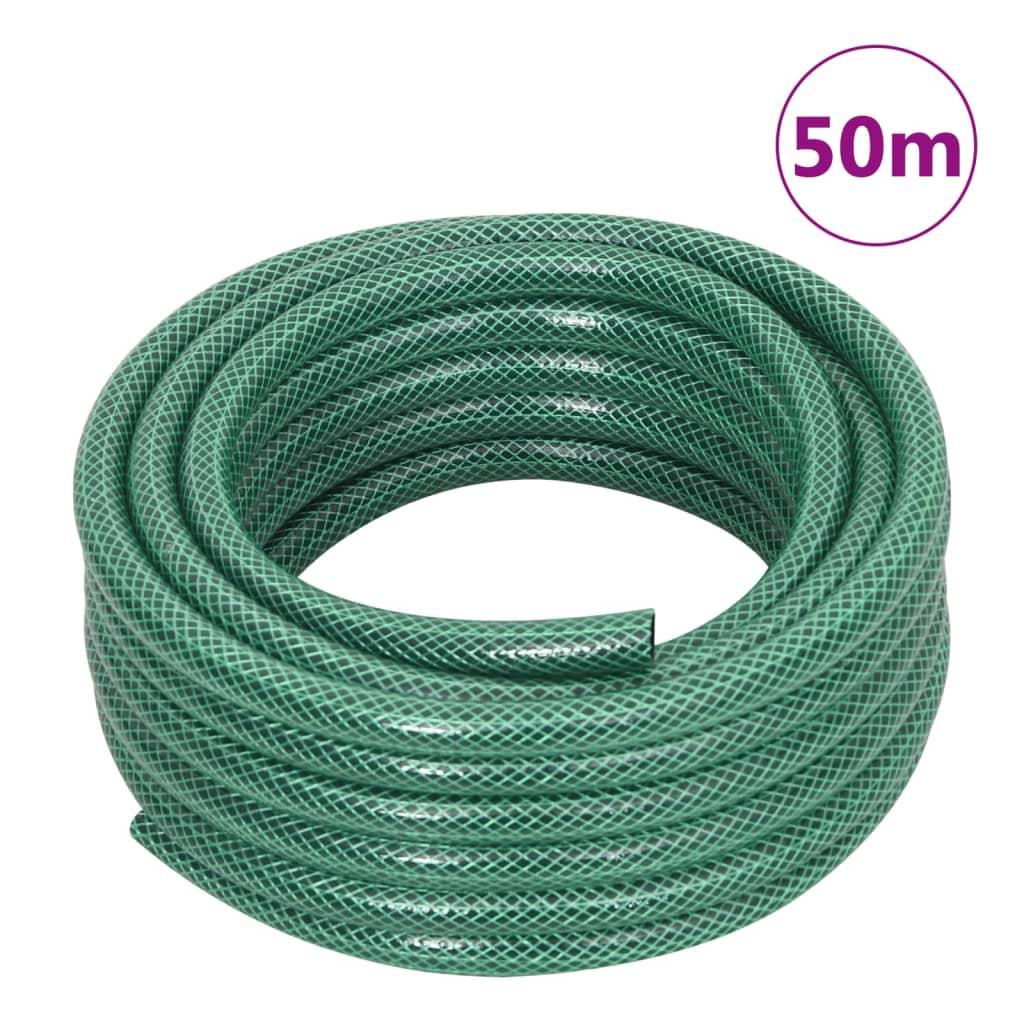 vidaXL Gartenschlauch Grün 0,6" 50 m PVC