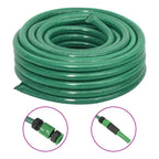 vidaXL Gartenschlauch mit Kupplung-Set Grün 0,75" 10 m PVC