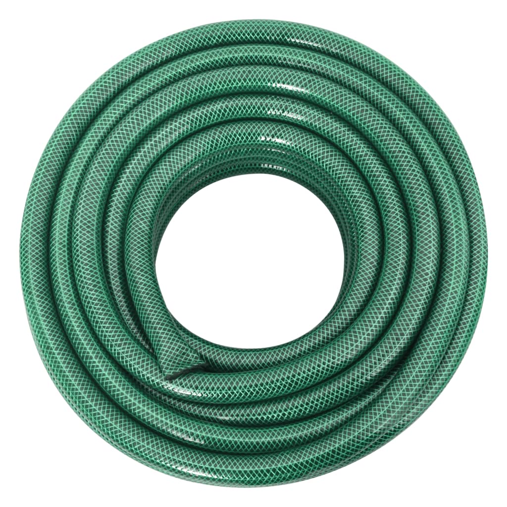 vidaXL Gartenschlauch mit Kupplung-Set Grün 0,75" 10 m PVC
