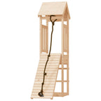 vidaXL Spielturm mit Kletterwand Massivholz Kiefer