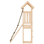 vidaXL Spielturm mit Kletterwand Massivholz Kiefer