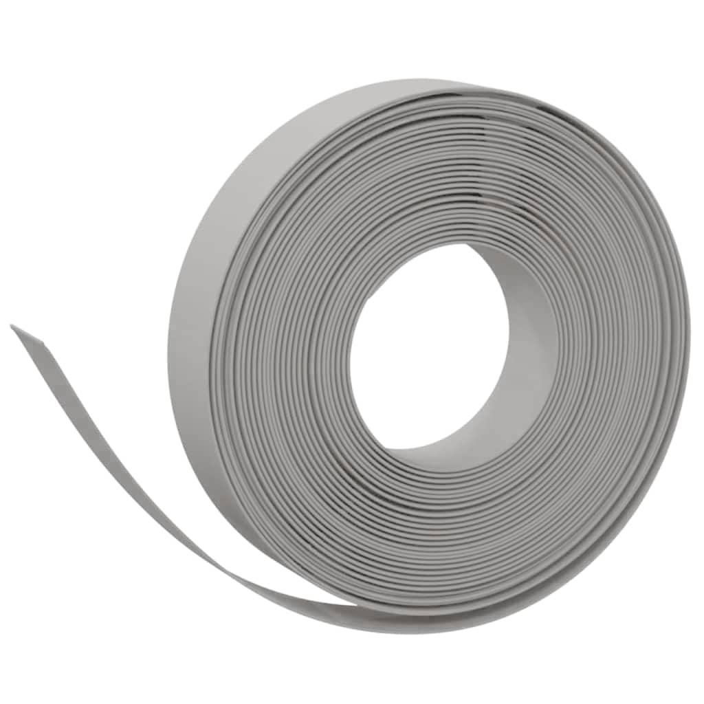 vidaXL Rasenkanten 2 Stk. Grau 10 m 10 cm Polyethylen