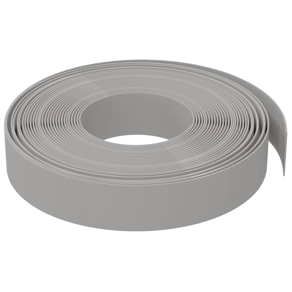 vidaXL Rasenkanten 5 Stk. Grau 10 m 10 cm Polyethylen