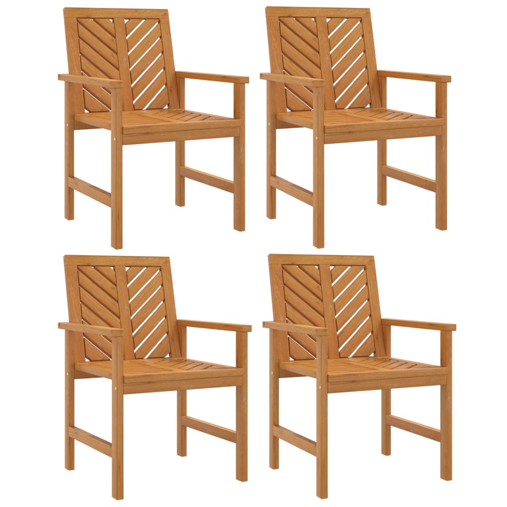 vidaXL Garten-Essstühle 4 Stk. Massivholz Akazie