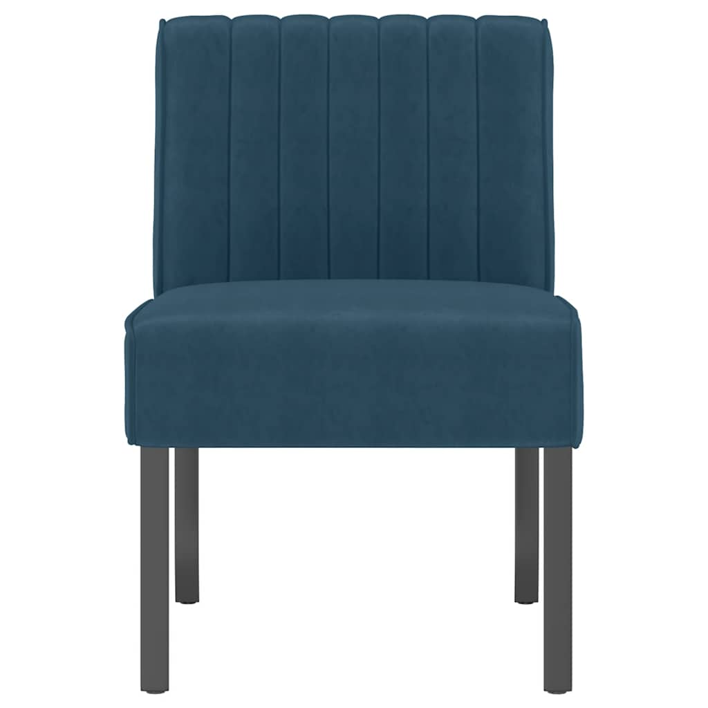 vidaXL Polsterstuhl Blau Samt