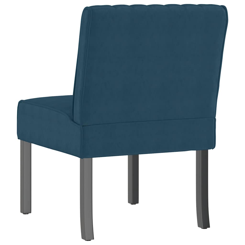 vidaXL Polsterstuhl Blau Samt