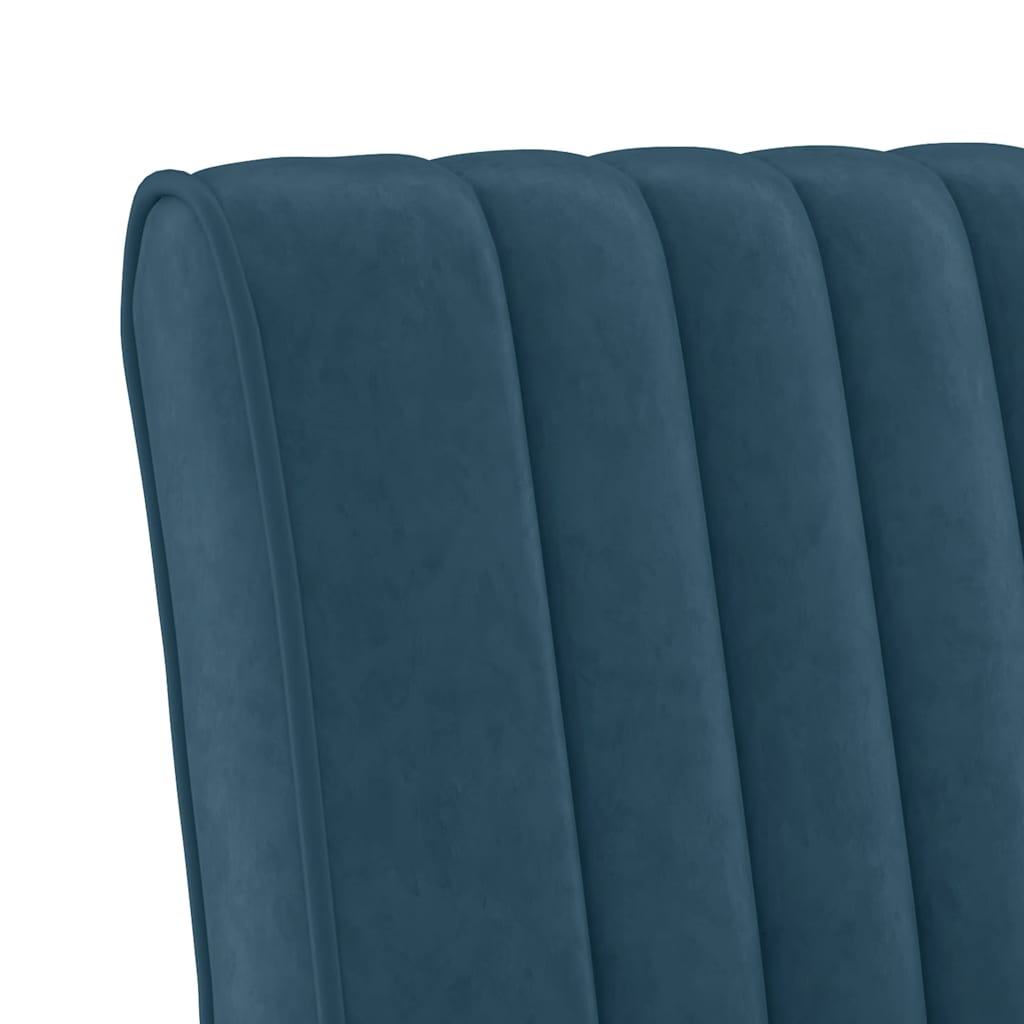 vidaXL Polsterstuhl Blau Samt