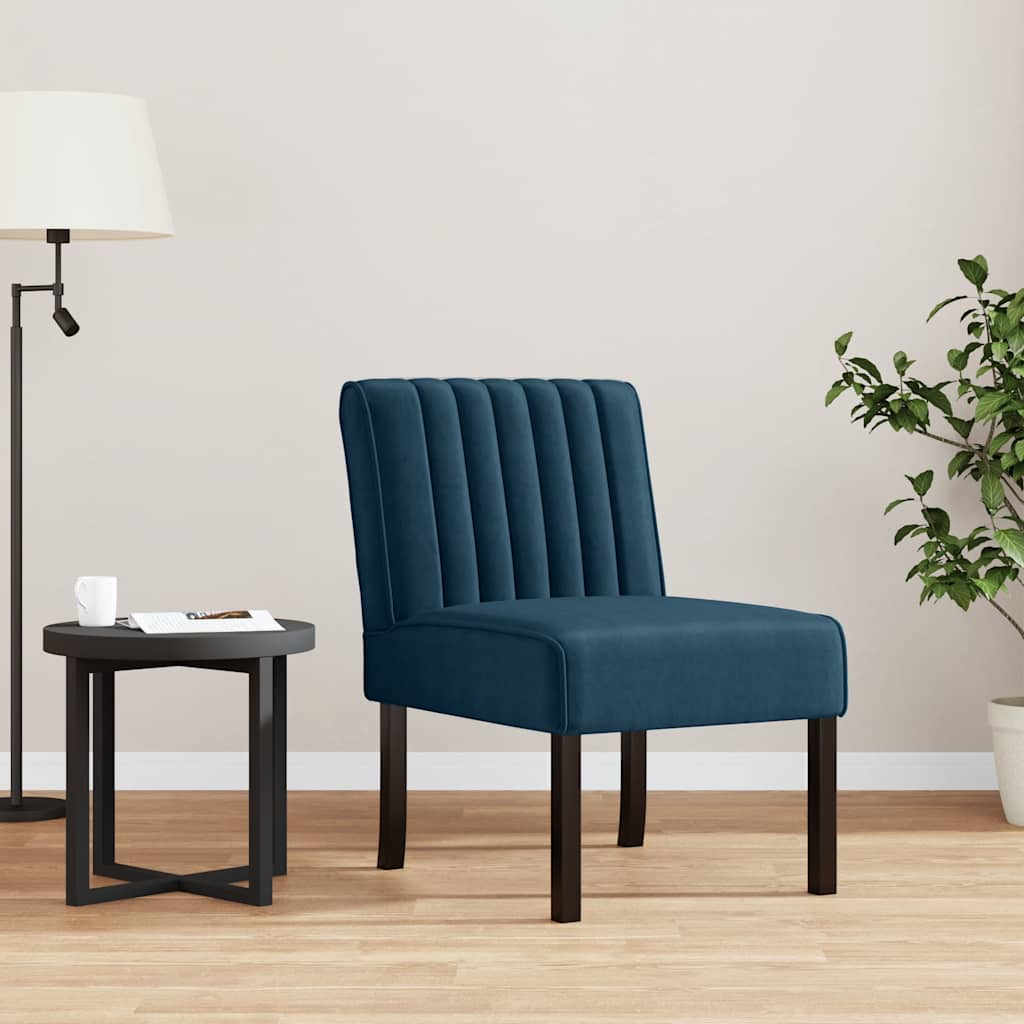 vidaXL Polsterstuhl Blau Samt