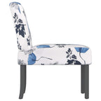 vidaXL Polsterstuhl Blau Blumenmuster Stoff