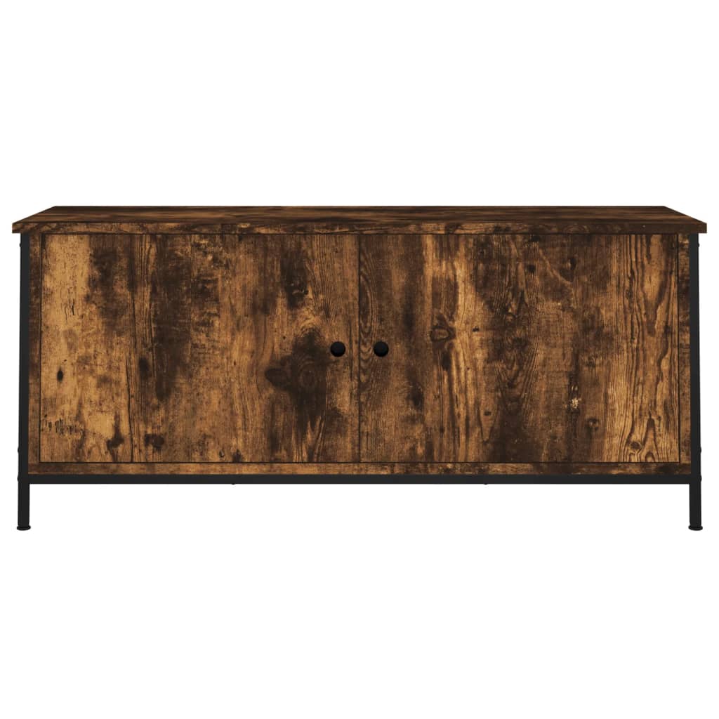 vidaXL TV-Schrank mit Türen Räuchereiche 102x35x45 cm Holzwerkstoff