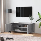 vidaXL TV-Schrank mit Türen Grau Sonoma 102x35x45 cm Holzwerkstoff
