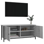vidaXL TV-Schrank mit Türen Grau Sonoma 102x35x45 cm Holzwerkstoff