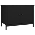 vidaXL TV-Schrank mit Türen Schwarz 60x35x45 cm Holzwerkstoff