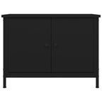 vidaXL TV-Schrank mit Türen Schwarz 60x35x45 cm Holzwerkstoff