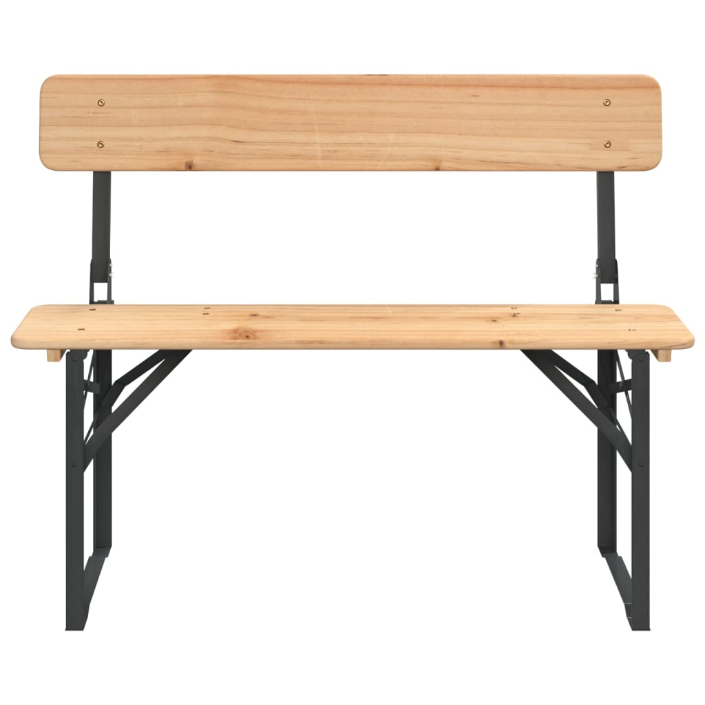 vidaXL 3-tlg. Biertisch-Set Klappbar Massivholz Tanne