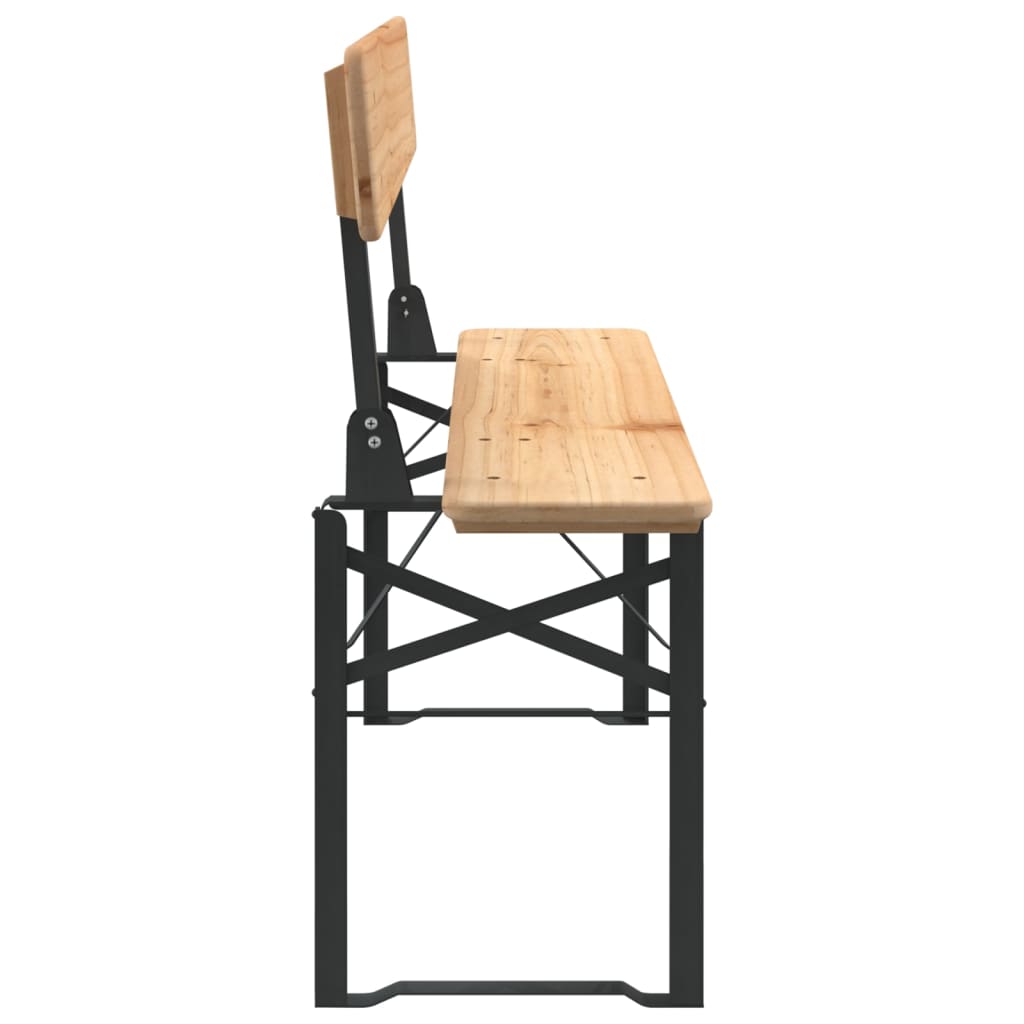 vidaXL 3-tlg. Biertisch-Set Klappbar Massivholz Tanne