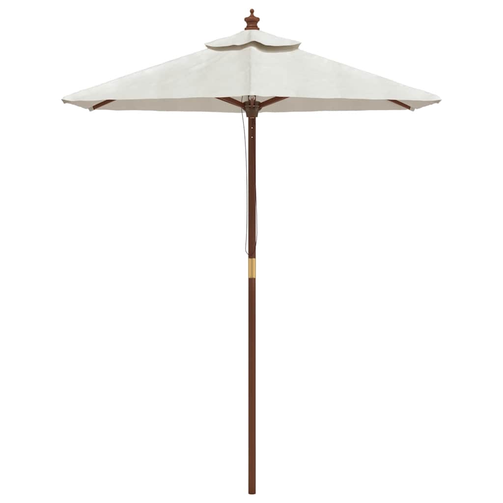 vidaXL Sonnenschirm mit Holzmast Sandfarben 196x231 cm