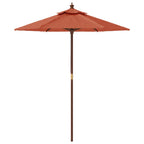 vidaXL Sonnenschirm mit Holzmast Terrakotta 196x231 cm