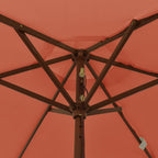 vidaXL Sonnenschirm mit Holzmast Terrakotta 196x231 cm